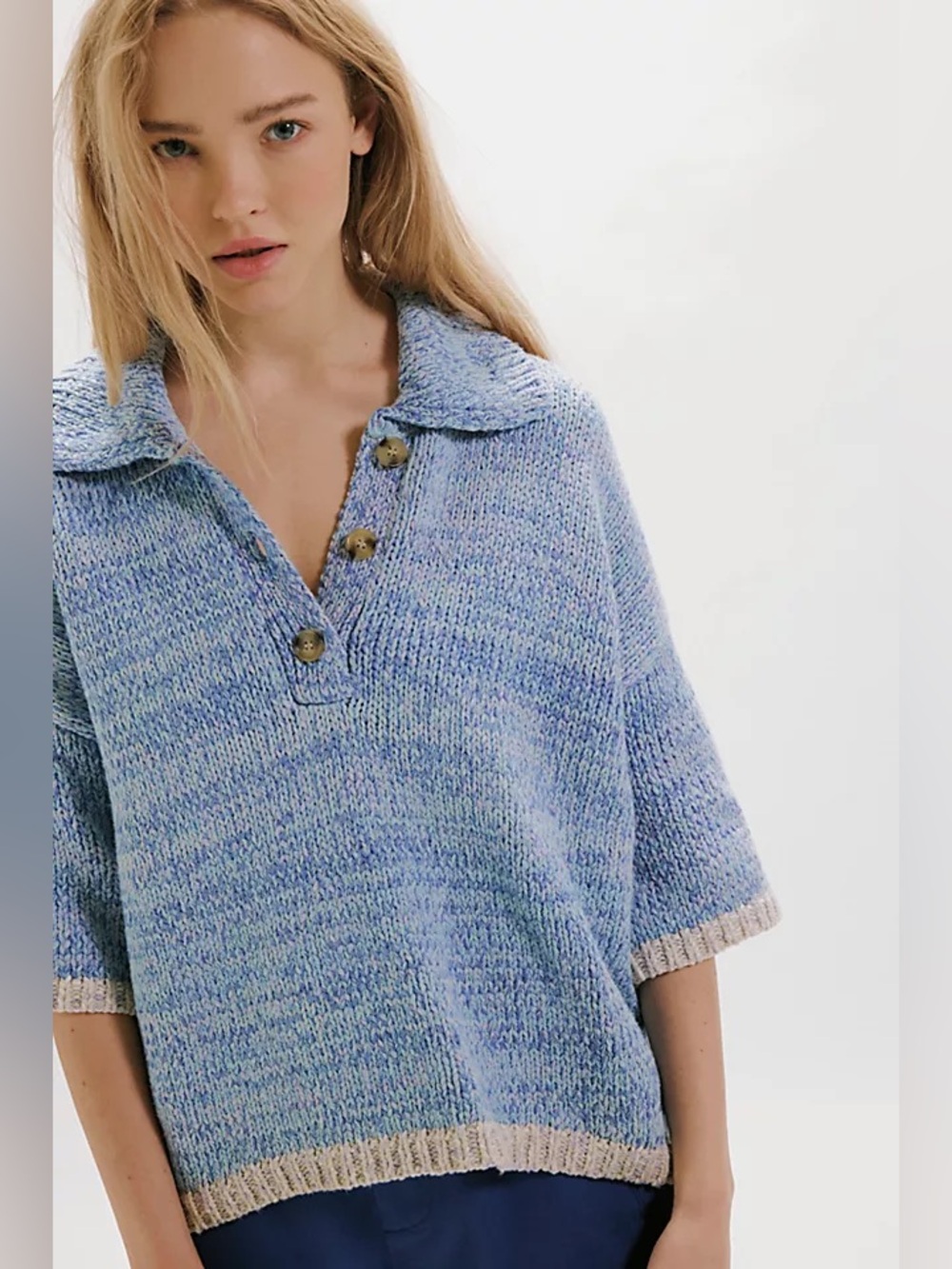 NWT Free People On The Roll Knit Polo